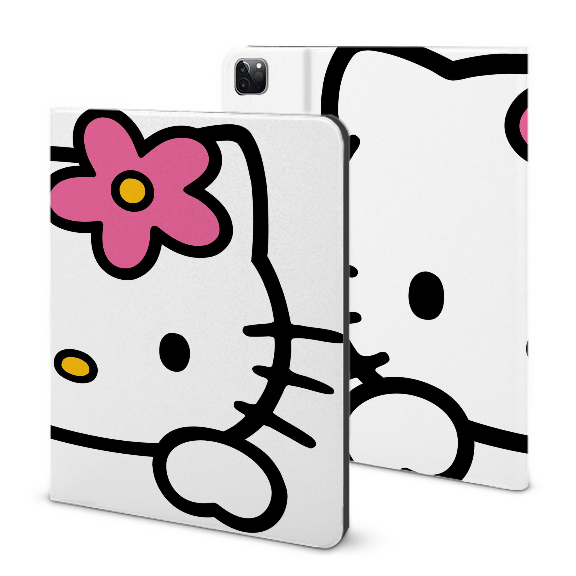 （画像用） Hello Kitty ハローキティ IPad ケース ブック型 PUレザー TPU 耐衝撃 軽量 薄型 ペン収納なし 全面保護 IPad 各モデル対応